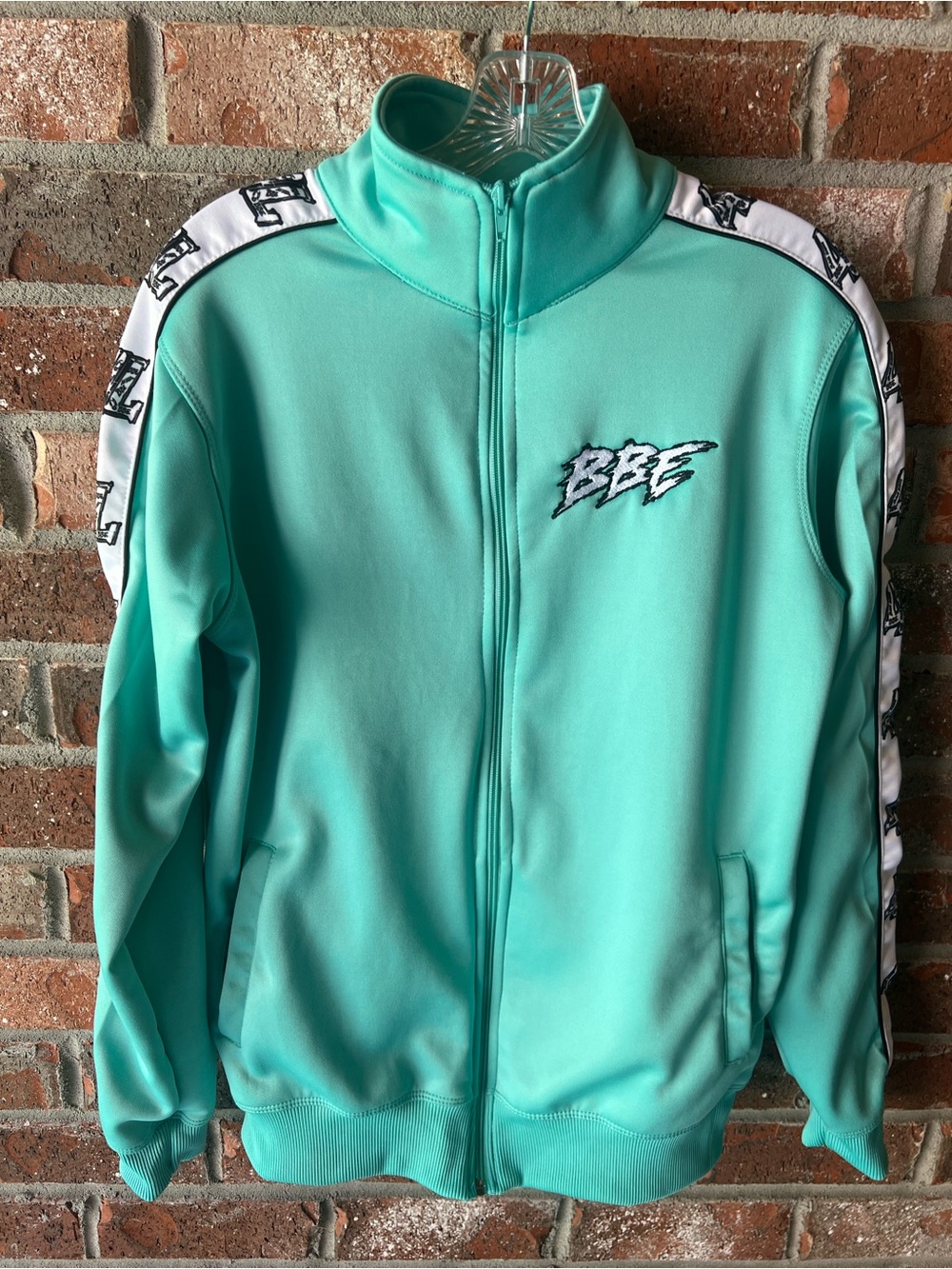 Bag Babies green/teal full-zip streetwear track jacket size medium